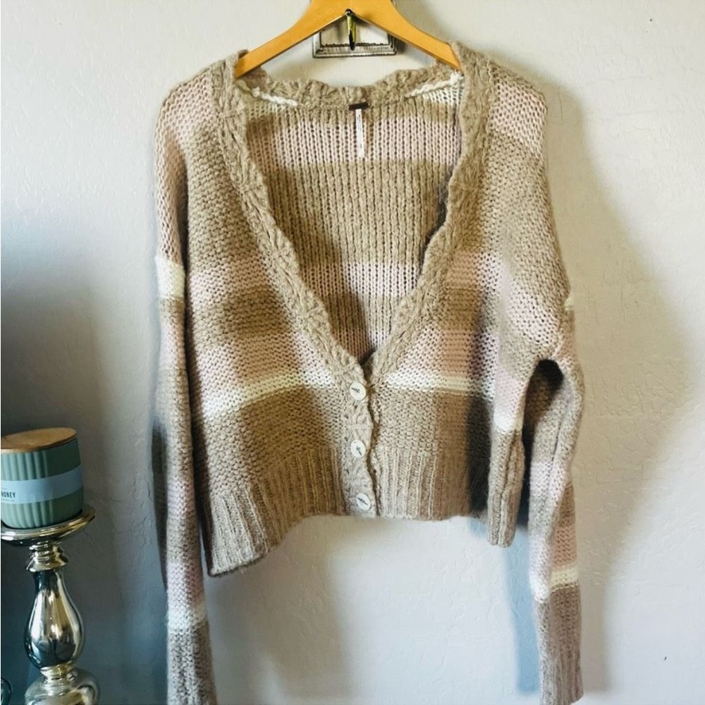 Free People Fine Time Cardigan in Neutral